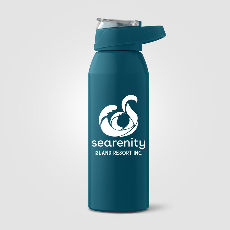 Lyse Recycled Stainless Steel Sport Bottle - 24 oz. - Silkscreen-zoom-
