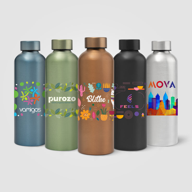 Astrid Recycled Stainless Steel Metallic Bottle - 24 oz. - ColorJet-zoom-