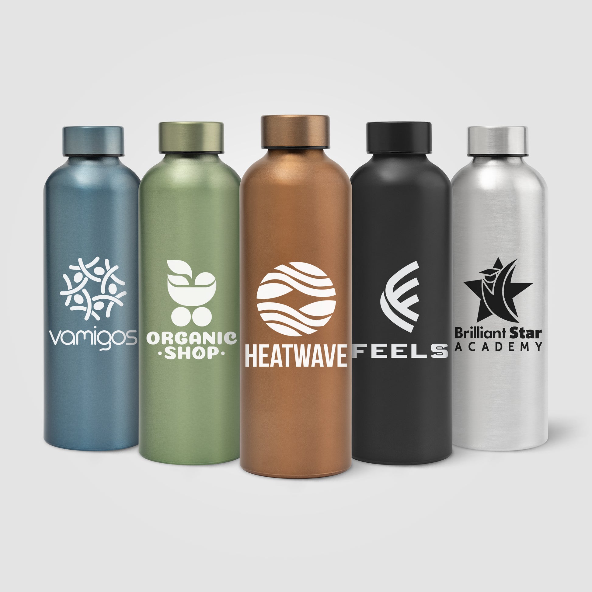 Image of the Astrid Recycled Stainless Steel Metallic Bottle - 24 oz. promotional product, SKU WJZ.
