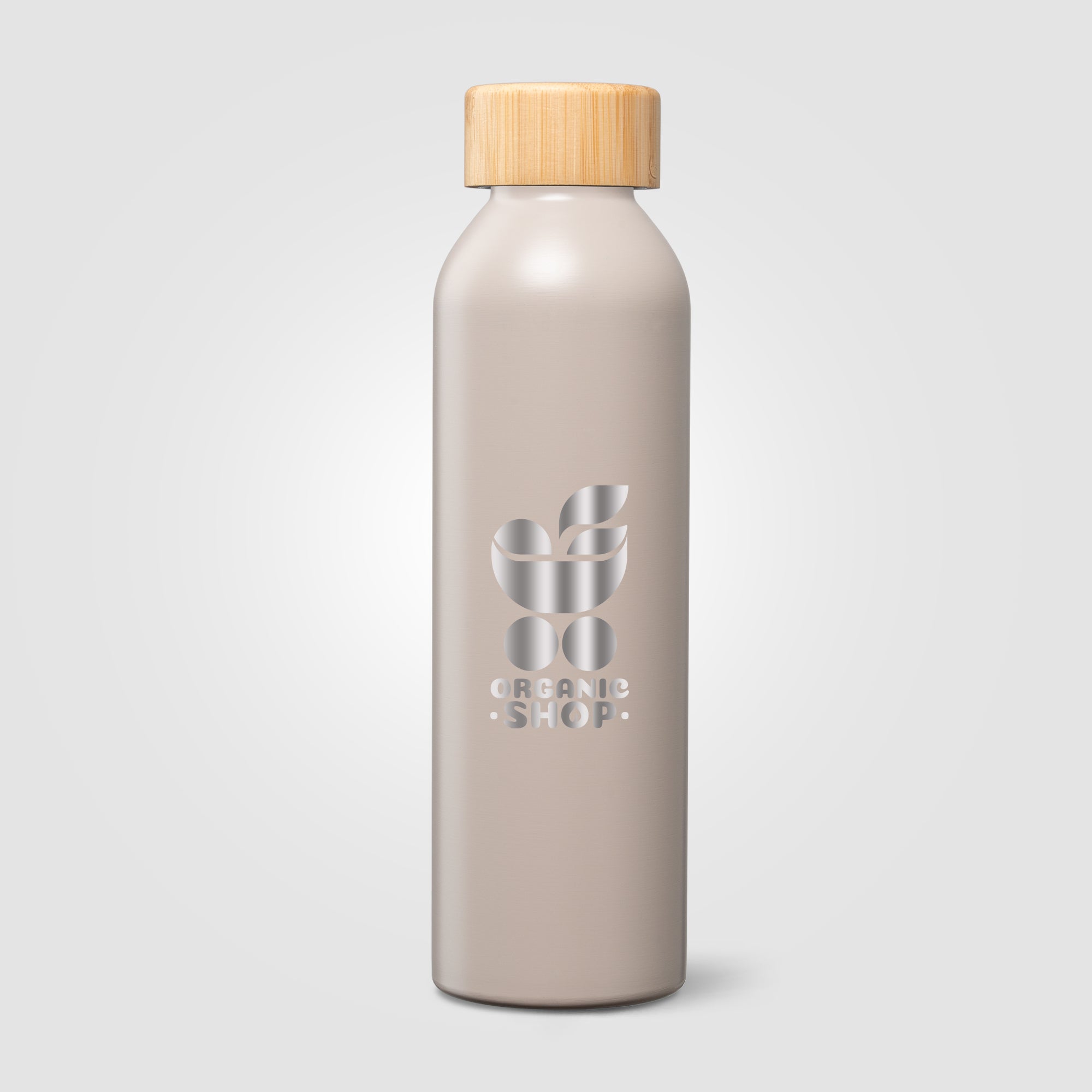 Eden Recycled Stainless Steel Bamboo Lid Water Bottle - 20 oz. - Laser Engraved-zoom-3