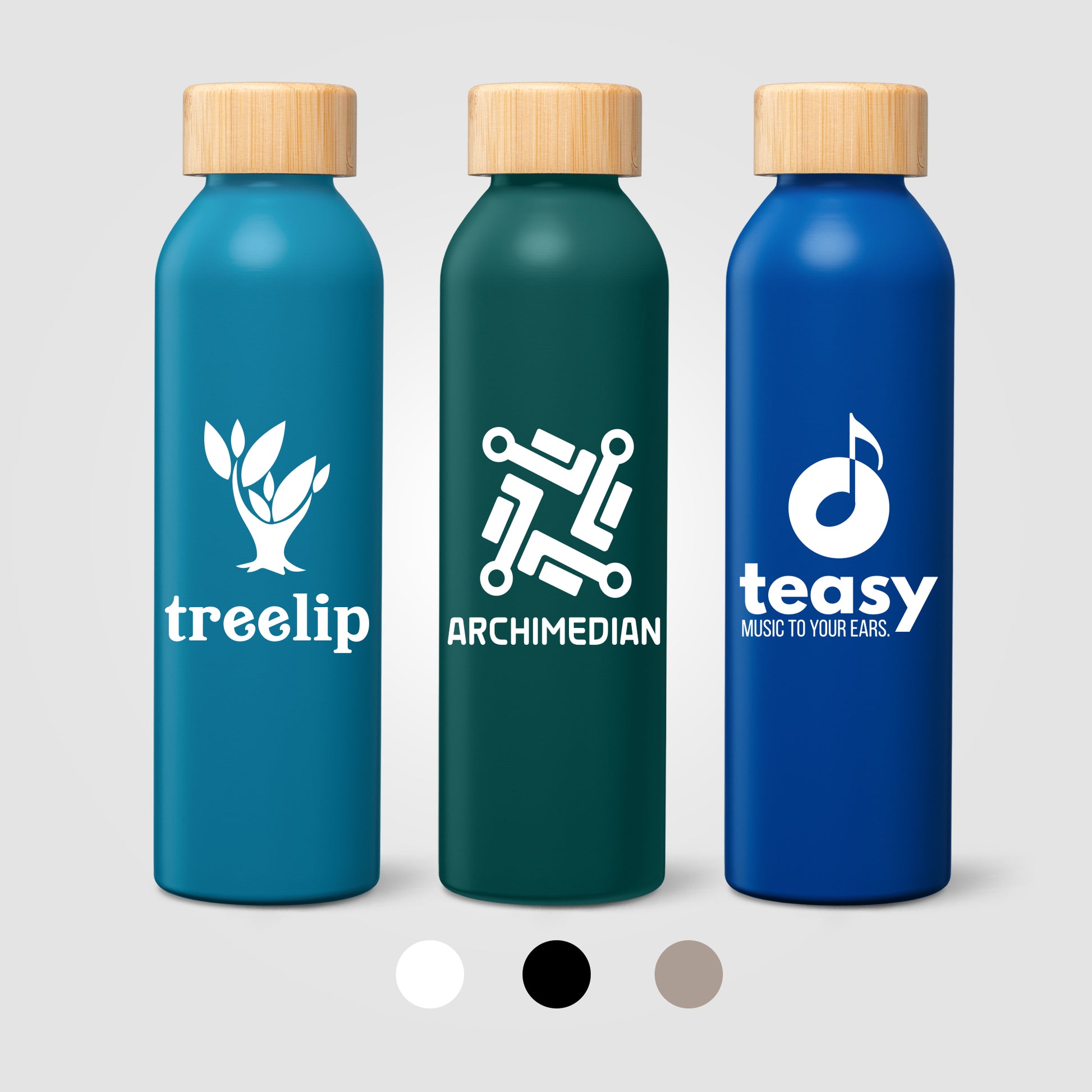 Image of the Eden Recycled Stainless Steel Bamboo Lid Water Bottle - 20 oz. promotional product, SKU WKA.