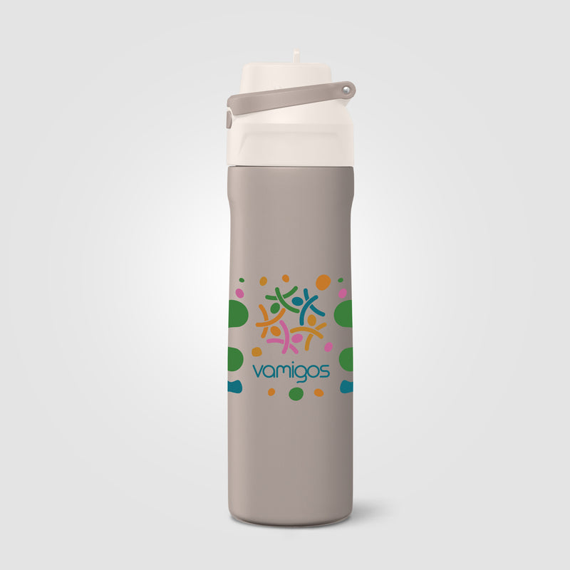 Lynk Recycled Stainless Steel Straw-Lid Leakproof Bottle - 23oz - ColorJet-zoom-