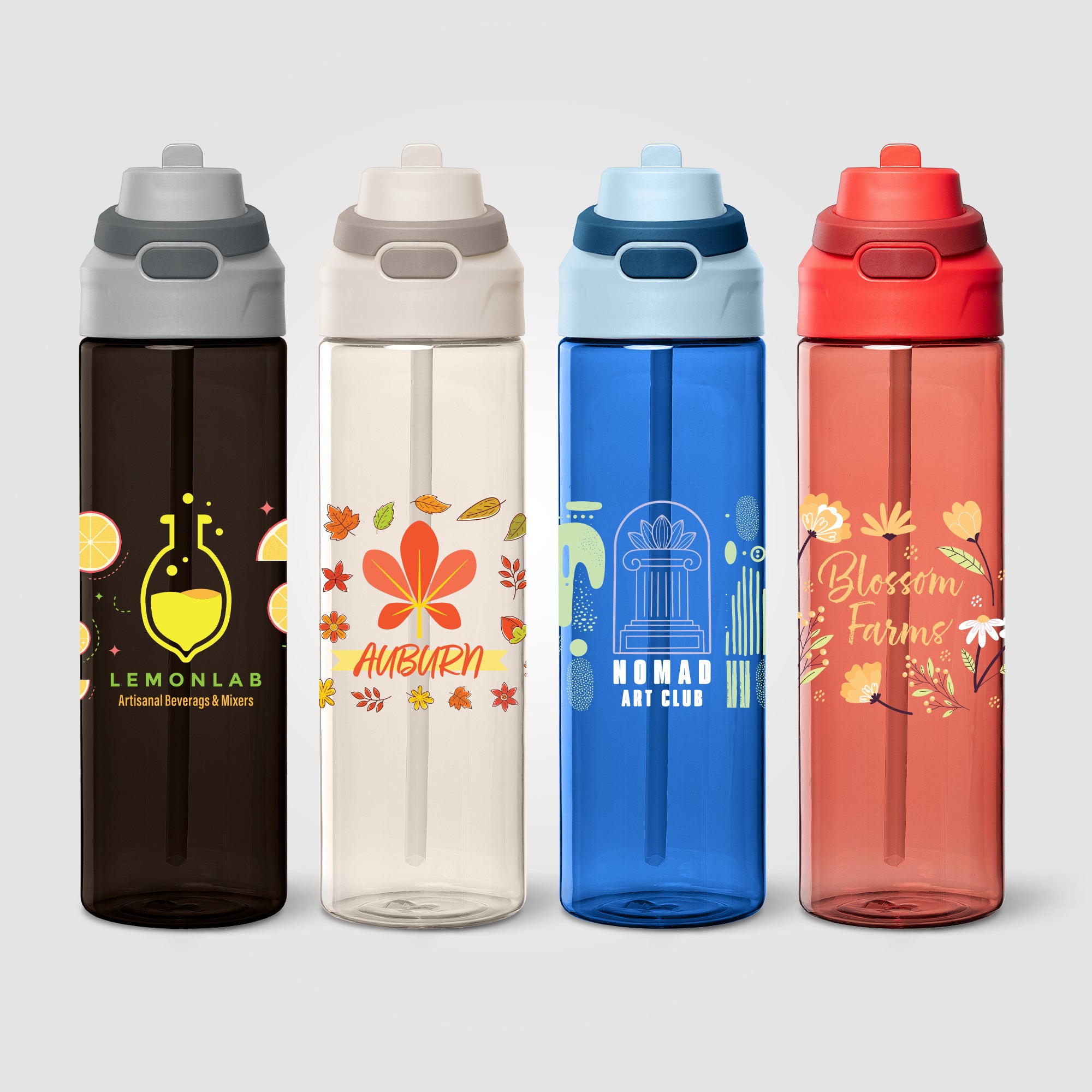 Image of the Lynk rPET Flip-Straw Single Wall Bottle - 28 oz. - ColorJet promotional product, SKU WKD-C.
