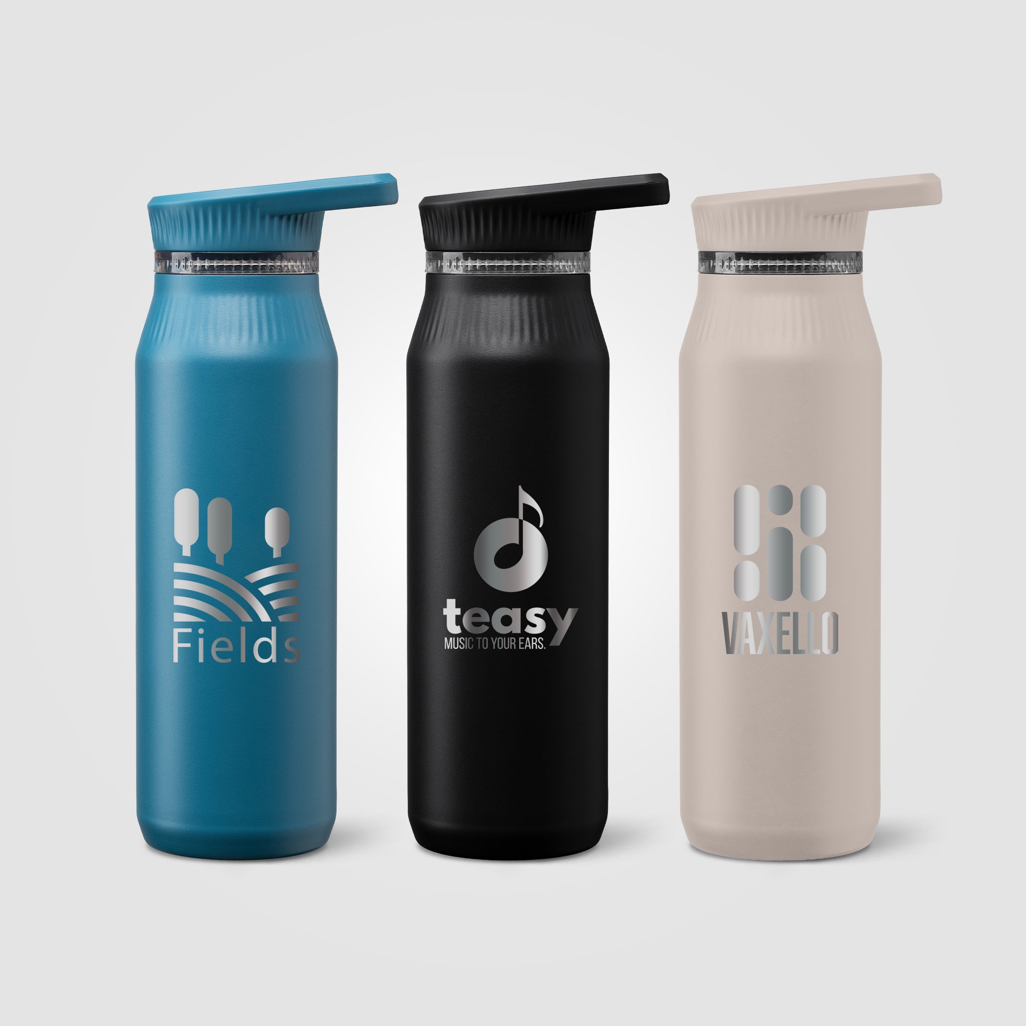 Majesty Recycled Stainless Steel Dual-Lid Handle Bottle - 25 oz. - Laser Engraved-zoom-1