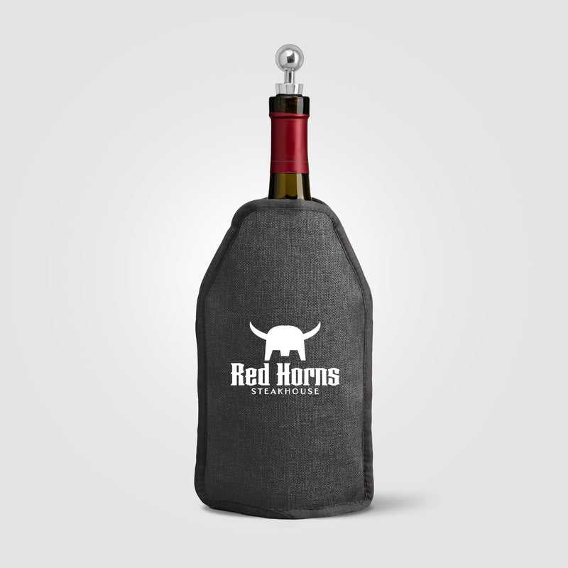 Nest Recycled Polyester Heathered Wine Bottle Cooler – 6.4 x 8.9"-zoom-